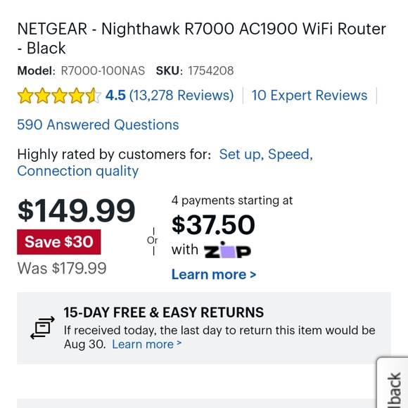 Netgear Nighthawk R7450 Router - Picture 2 of 16